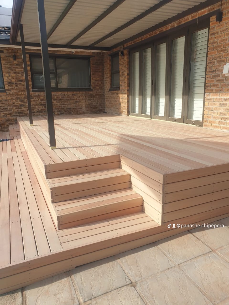 Custom Timber Pergola Overhead Framework